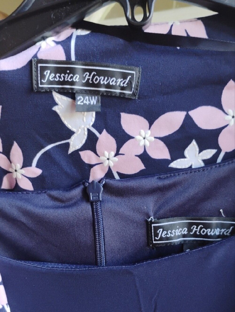 Jessica Howard Navy FloralDress Set with Pink & White Blooms - Picture 6 of 7